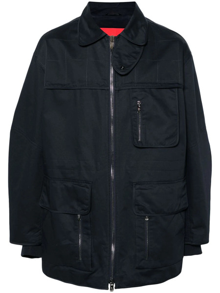  Ferrari Quilted Cargo Coat - Blue 