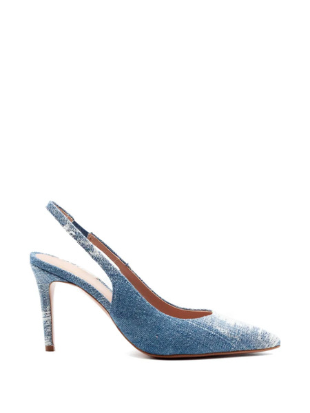  Festa Milano Denim Slingback Pumps - Blue 