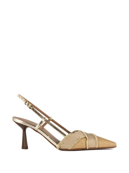  Festa Milano Fringed Metallic Leather Sandals - Neutrals 