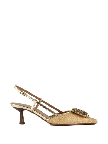  Festa Milano Jewelled Strap Sandals - Neutrals 