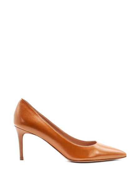 Festa Milano Pointed-toe Leather Pumps - Brown 