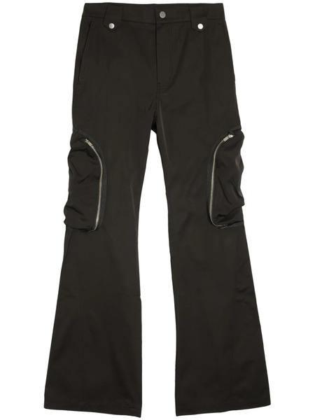  Fffpostalservice Flared Cargo Trousers - Black 