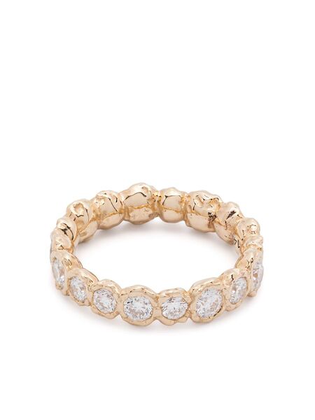  Fie Isolde 14k Yellow Gold Medium Alfa Diamond Ring 