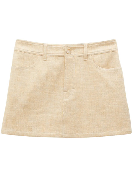  Filippa K A-line Cotton-blend Miniskirt - Neutrals 