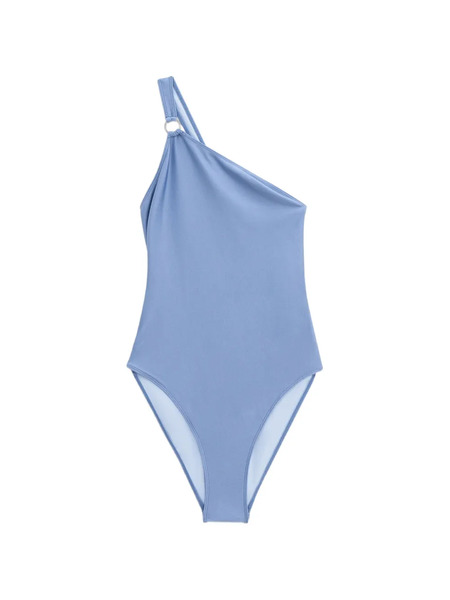  Filippa K Asymmetric-neck Ring-detail Swimsuit - Blue 