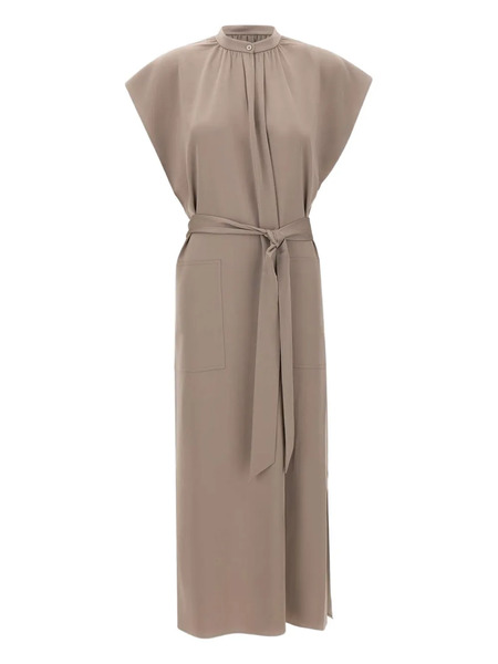  Filippa K Belted Sleeveless Midi Dress - Neutrals 