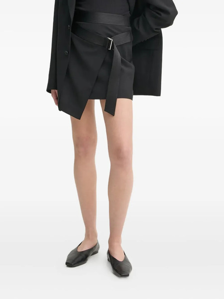  Filippa K Belted Wool Skirt - Black 