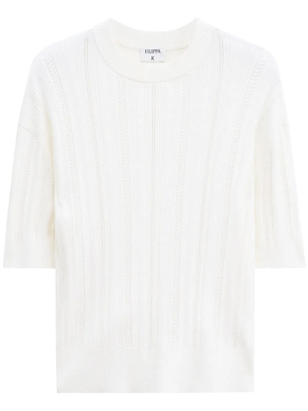  Filippa K Braid Knit T-shirt - White 