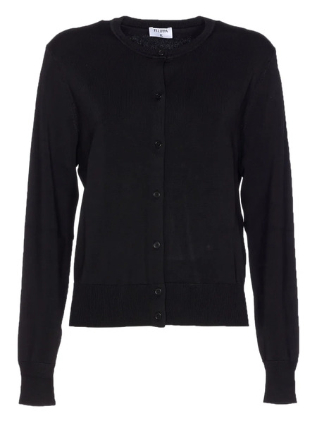  Filippa K Button-front Crew-neck Cardigan - Black 