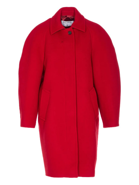  Filippa K Cocoon Frontal-button Coat - Red 