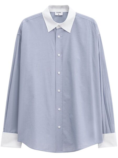  Filippa K Cotton Tuxedo Shirt - Blue 