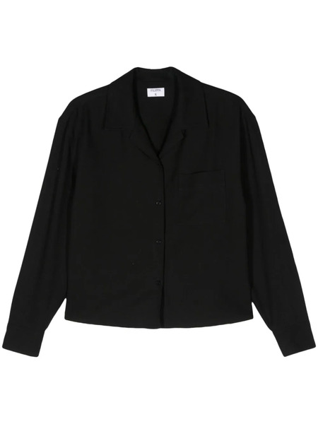  Filippa K Crepe Cropped Lyocell Shirt - Black 