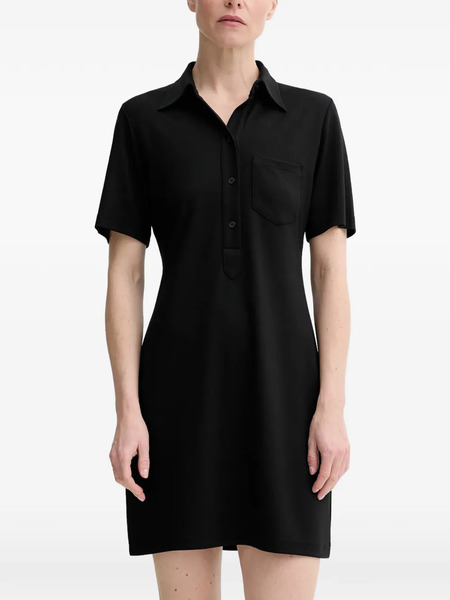  Filippa K Polo-collar Mini Dress - Black 