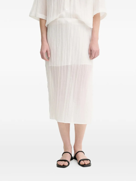  Filippa K Side-slit Midi Skirt - White 