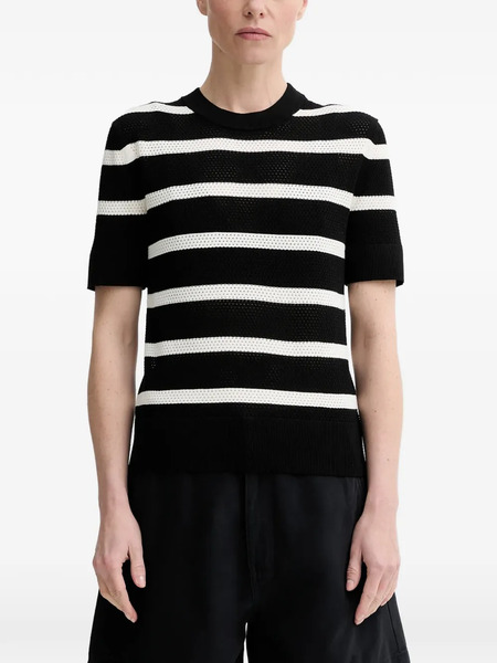  Filippa K Striped-pattern Short-sleeve T-shirt - Black 