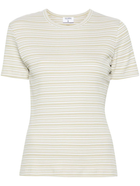  Filippa K Striped Ribbed T-shirt - Yellow 