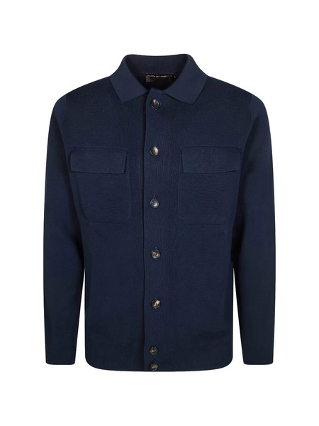  Filippo De Laurentiis Chest-pockets Buttoned Knitted Jacket - Blue 