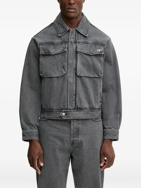  Filling Pieces Logo-detail Shirt Jacket - Grey 