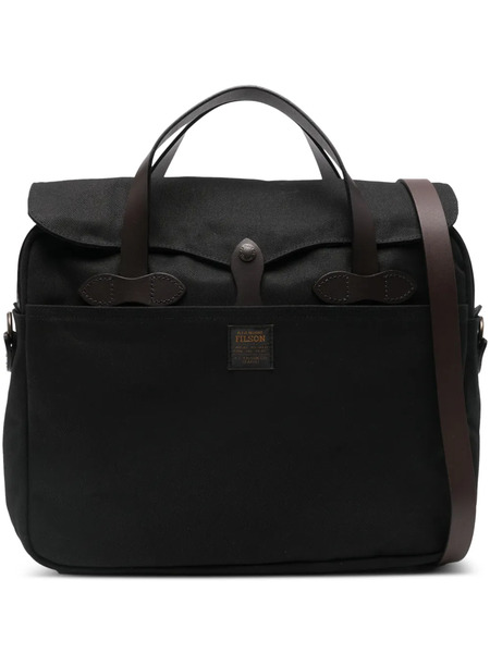  Filson Logo Patch Briefcase - Black 