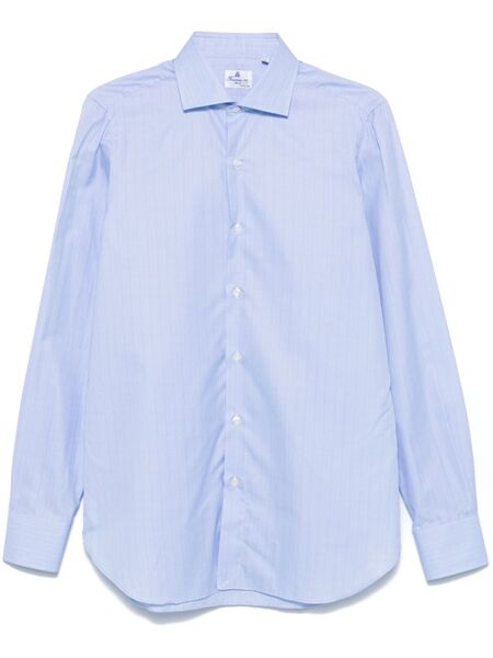  Finamore 1925 Napoli Plaid Check-pattern Shirt - Blue 