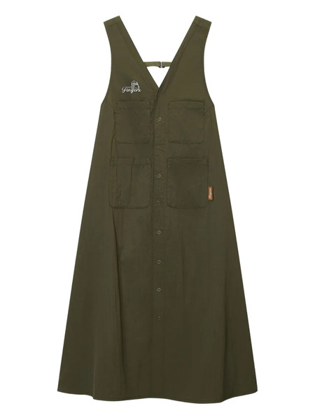  Fingercroxx Button-front Pocket Midi Dress - Green 