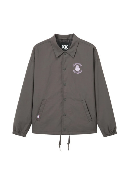  Fingercroxx Buttoned Logo Jacket - Grey 
