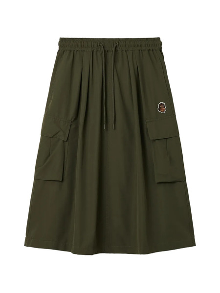  Fingercroxx Drawstring A-line Skirt - Green 