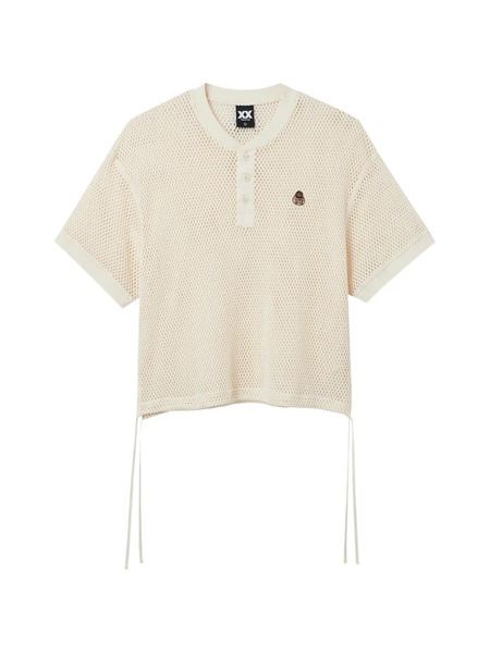  Fingercroxx Drawstring Mesh T-shirt - Neutrals 