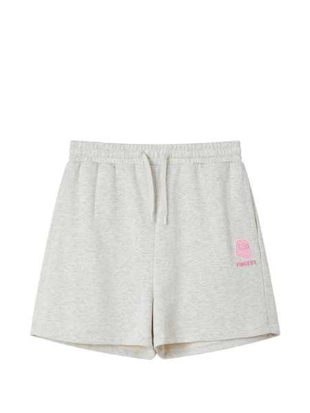  Fingercroxx Drawstring Patch Pocket Shorts - Grey 
