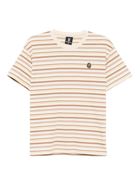  Fingercroxx Horizontal-striped T-shirt - Neutrals 