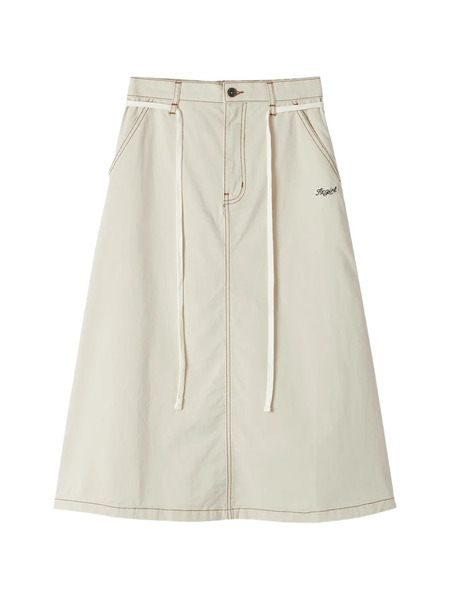  Fingercroxx Logo-embroidered Skirt - Neutrals 