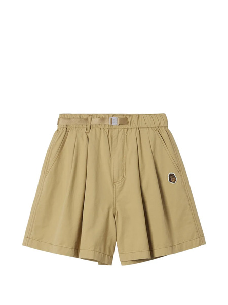 Fingercroxx Pleated Belted Shorts - Neutrals 