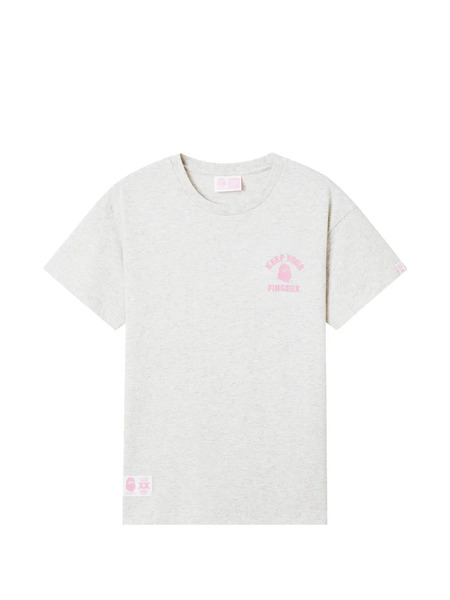  Fingercroxx Print T-shirt - Grey 
