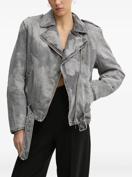  Fiorucci Angels Denim Biker Jacket - Grey 
