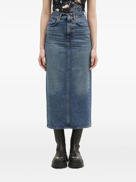  Fiorucci High-waisted Denim Midi Skirt - Blue 
