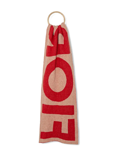  Fiorucci Intarsia-knit Scarf - Red 