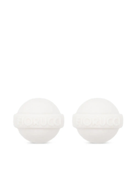  Fiorucci Logo-embossed Clip-on Earring - White 