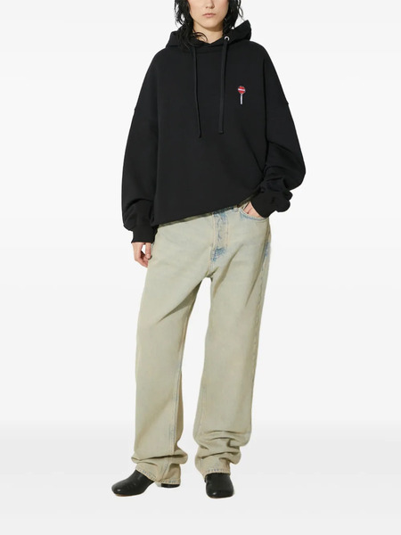  Fiorucci Lollipop-embroidered Hoodie - Black 