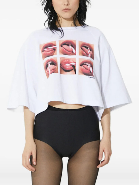  Fiorucci Mouth-graphic T-shirt - White 