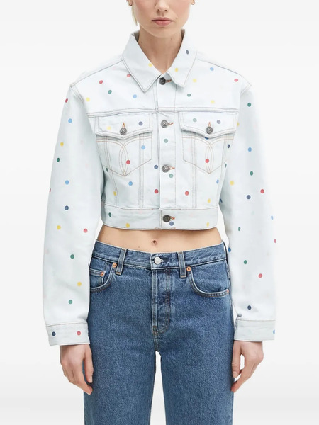  Fiorucci Polka-dot Denim Jacket - Blue 