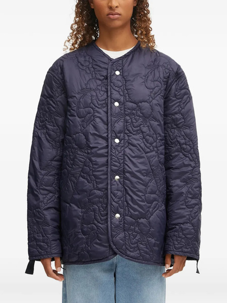  Fiorucci Quilted Button Jacket - Blue 