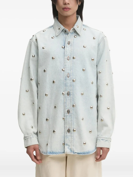  Fiorucci Studded Denim Shirt - Blue 