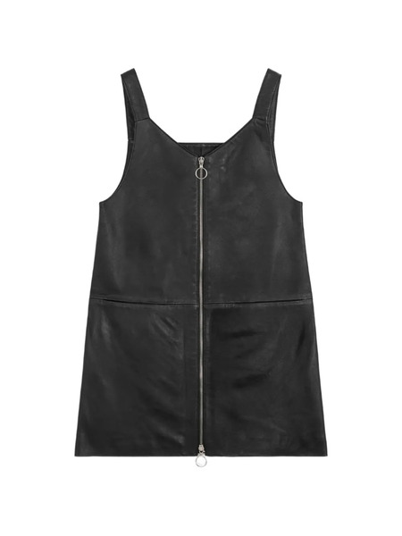  Fiorucci Zip Pocket Leather Dress - Black 