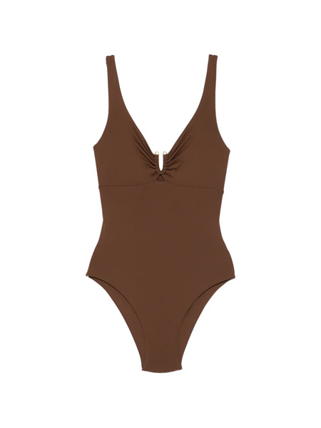  Fisico Appliqué-detail Swimsuit - Brown 