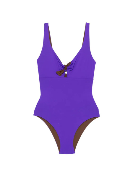 Fisico Bow Two-tone Beachwear - Purple 