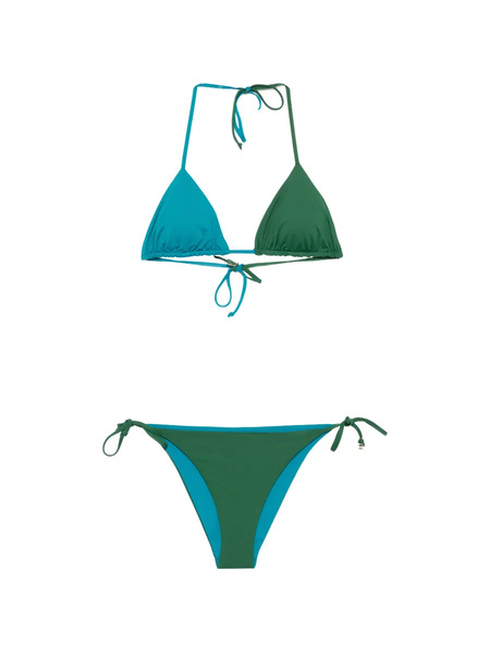  Fisico Colour-block Tie Beachwear - Green 