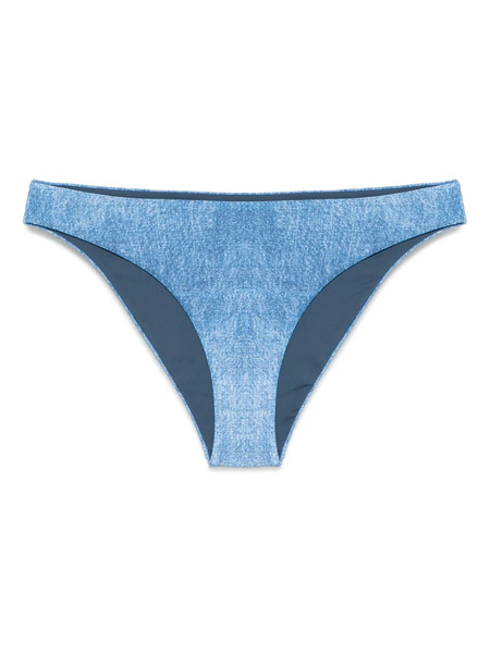 Fisico Denim-effect Bikini Bottoms - Blue 
