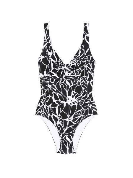  Fisico Knot-detail Swimsuit - Black 