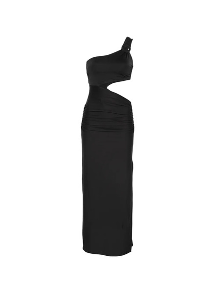 Fisico One-shoulder Maxi Dress - Black 