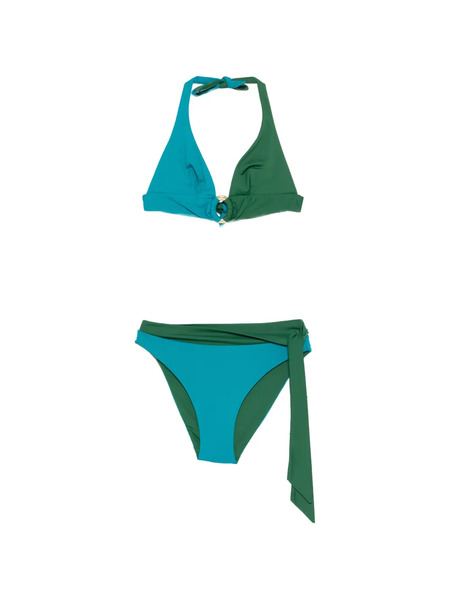  Fisico Ring Detail Tie Beachwear - Blue 